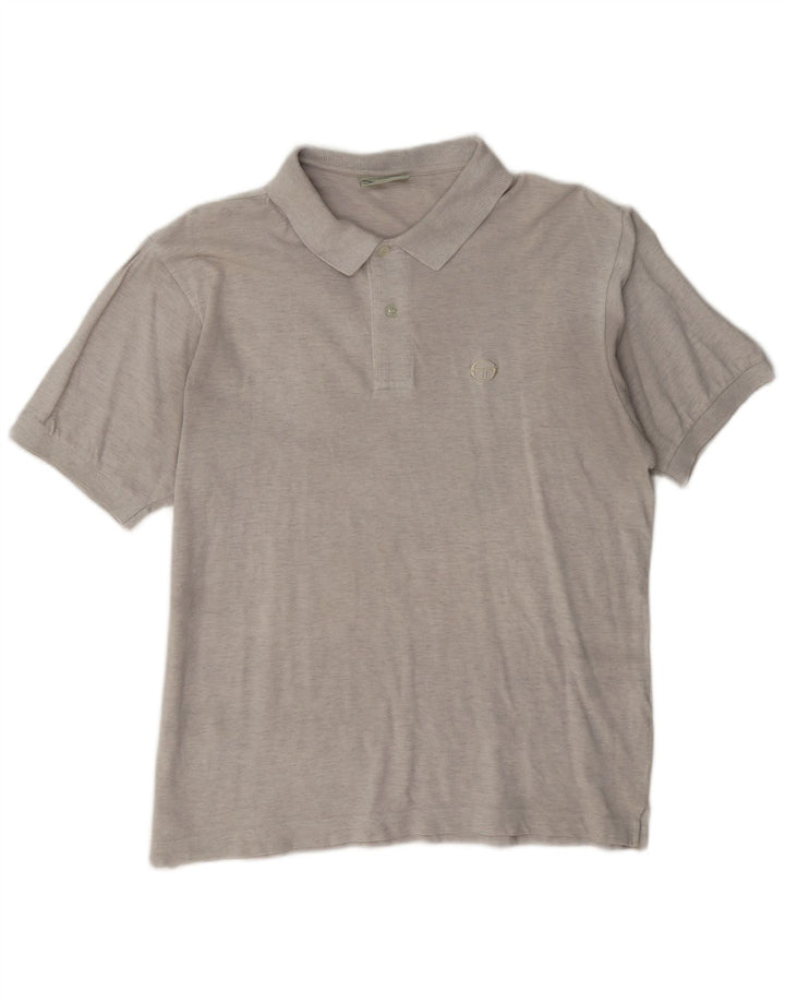 Camisa polo masculina Sergio Tacchini IT 50 algodão cinza médio