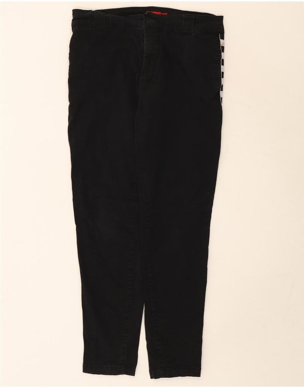 Calça Chino Feminina Slim Dickies EUA 9 Médio W29 L28 Preto Geométrico