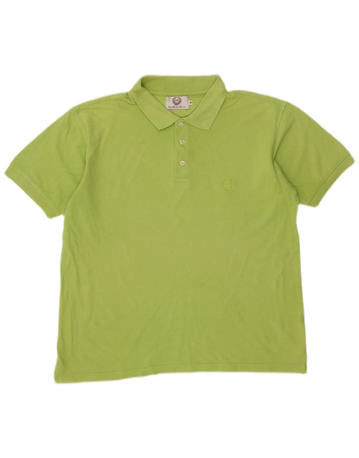 Camisa polo masculina Gian Marco Venturi algodão verde médio