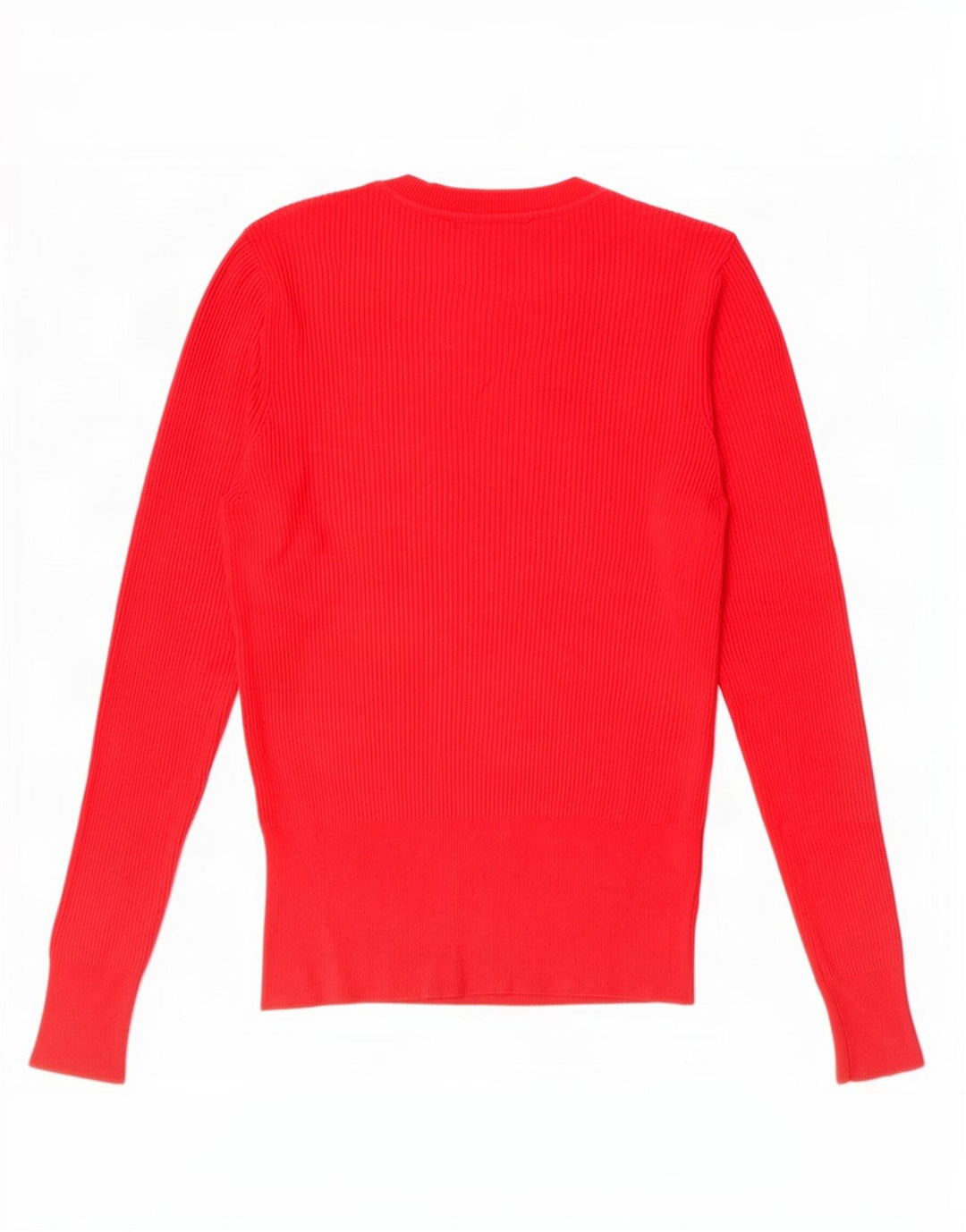 Suéter feminino Marks & Spencer com gola redonda Reino Unido 14 grande viscose vermelha