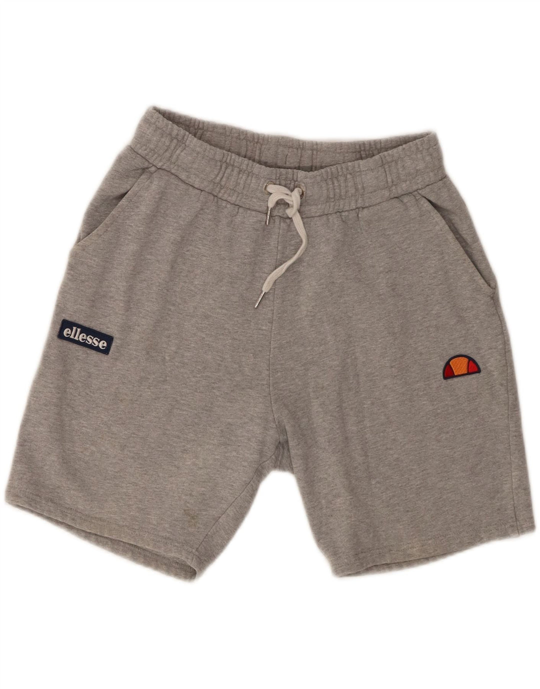 Ellesse Mens Graphic Sport Shorts Pequeno Algodão Cinza