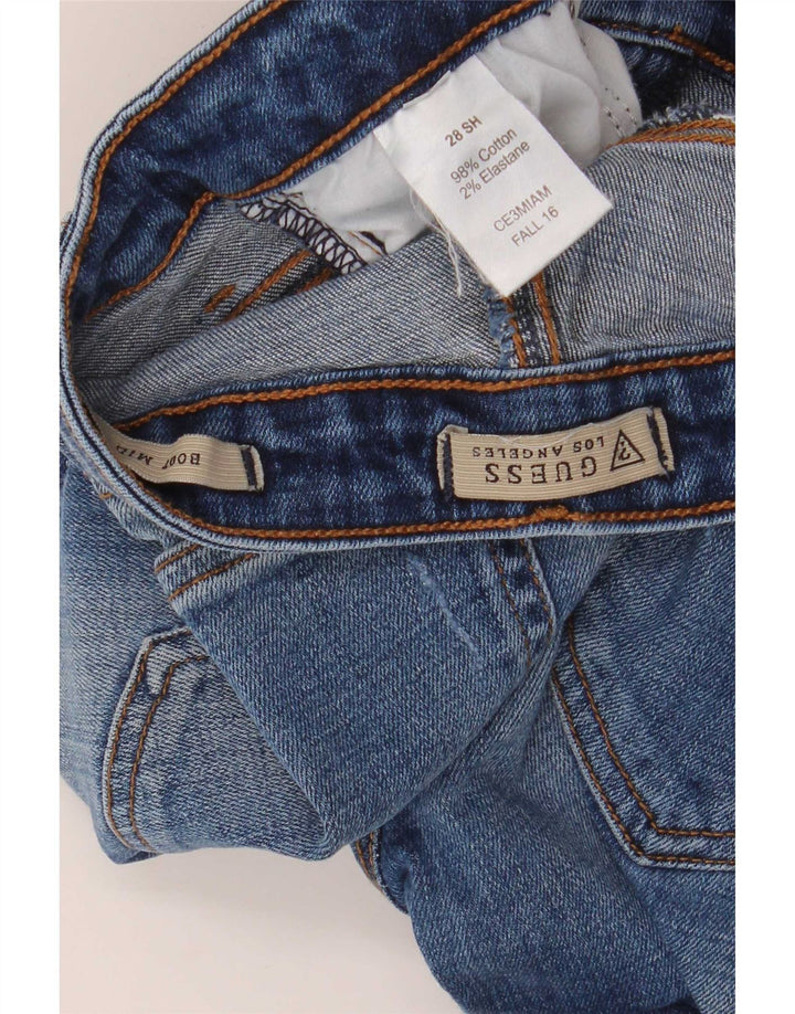 Guess Calça jeans feminina cintura média bootcut W28 L29 algodão azul