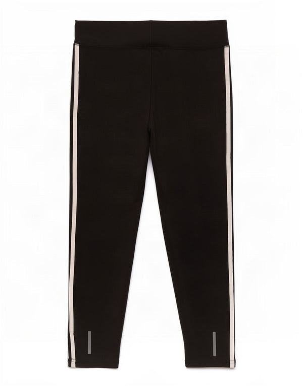 Leggings Adidas Mulher UK 16/18 Grande Poliéster Preto