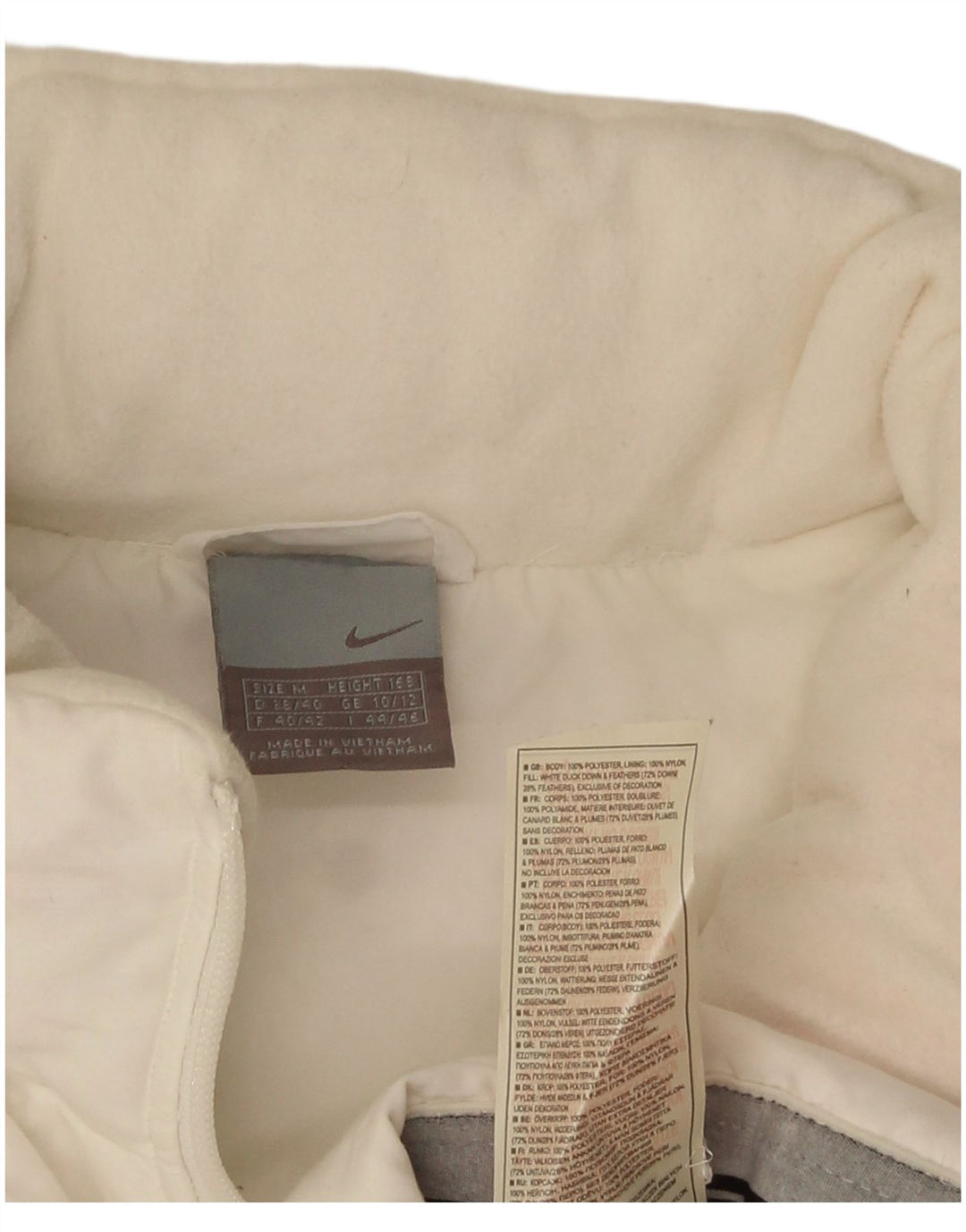 Jaqueta Nike Feminina Acolchoada UK 10/12 Médio Poliéster Branco