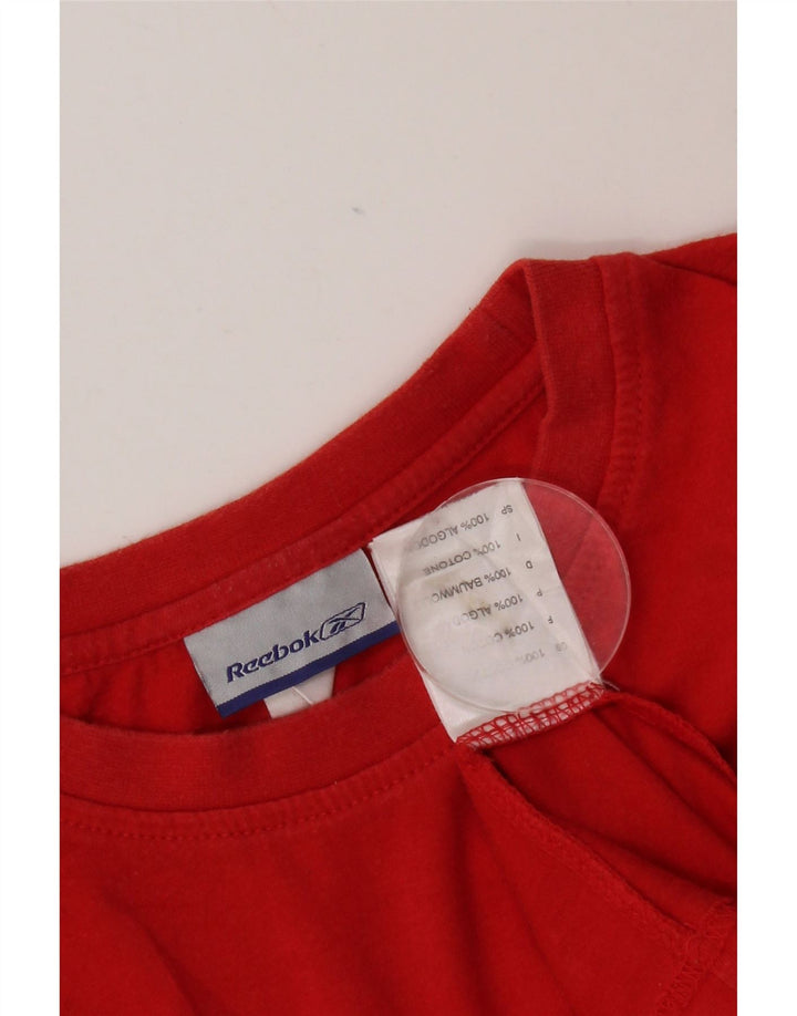 Camiseta gráfica masculina Reebok Top grande algodão vermelho