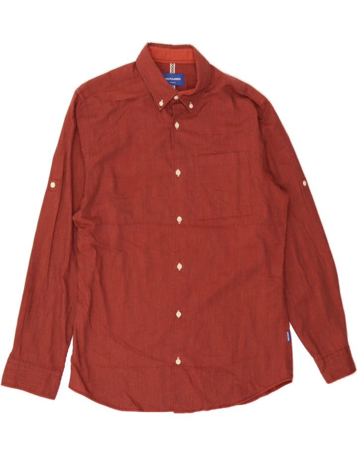 JACK & JONES Mens Shirt Large Red Cotton Vintage Jack & Jones and Second-Hand Jack & Jones from Messina Hembry 