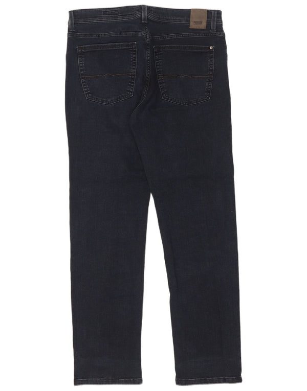 Pioneer Mens Straight Jeans W34 L30 Azul Marinho Algodão
