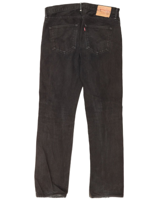 Jeans Levi's 501 Straight Masculino W32 L34 Algodão Preto