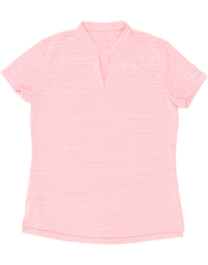 NIKE Womens Polo Shirt UK 12 Medium Pink Vintage Nike and Second-Hand Nike from Messina Hembry 
