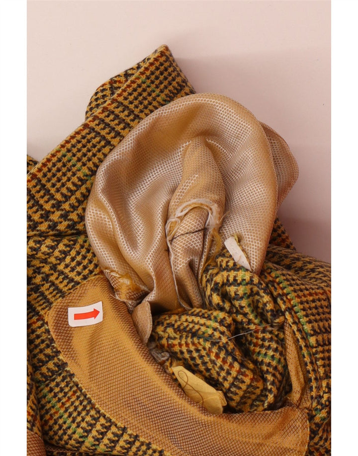 Jaqueta blazer masculina de 3 botões BYBLOS IT 54 2XL amarelo Houndstooth