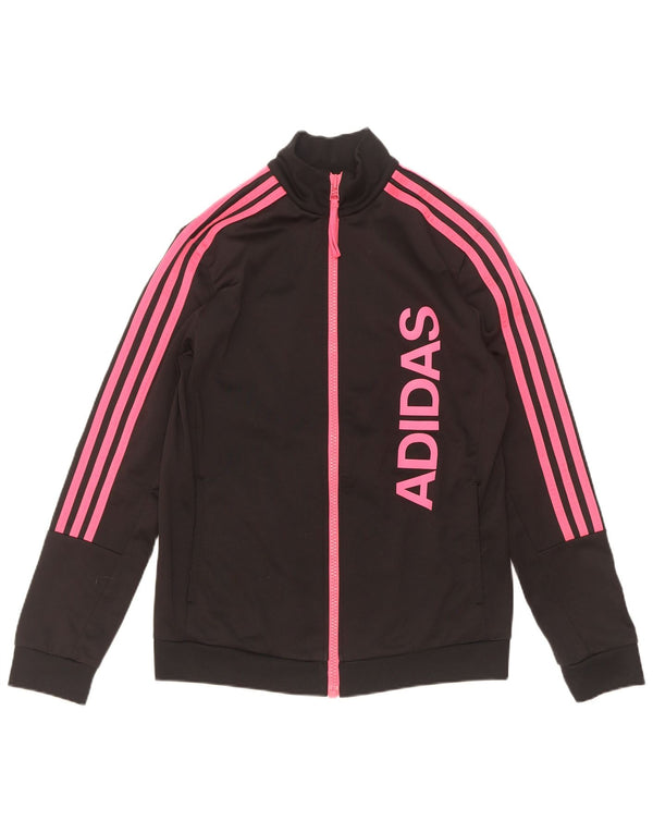 Adidas Womens Graphic Full Tracksuit UK 12/14 Médio Preto Poliéster