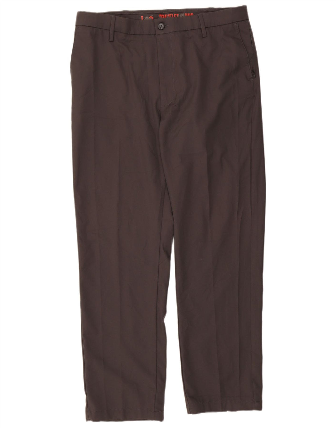 Calça chino reta masculina LEE Travel W36 L32 poliéster cinza