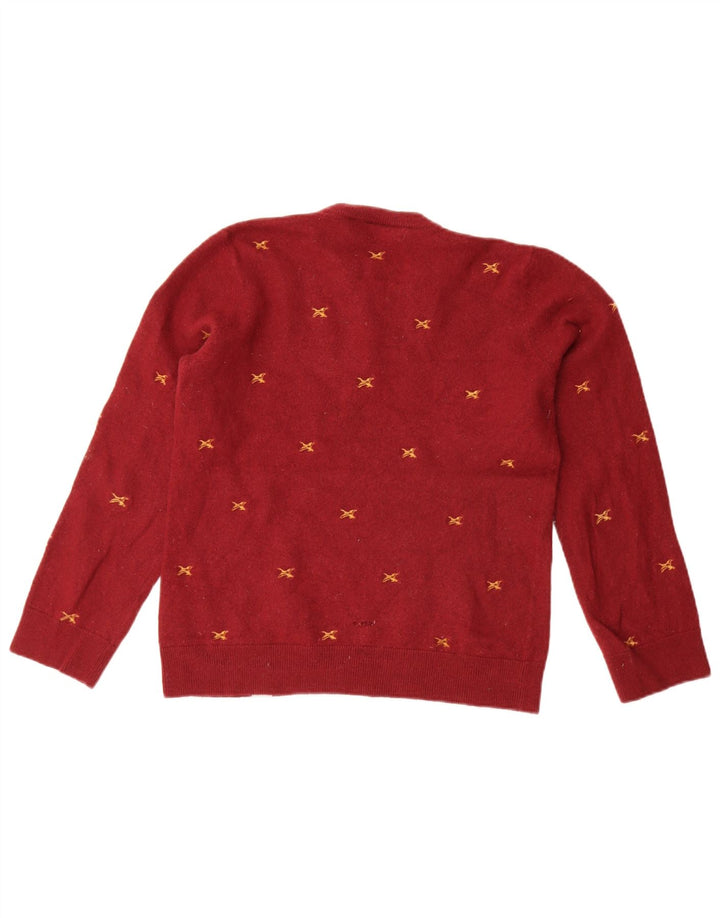 Suéter feminino Carhartt com estampa abstrata e gola redonda Reino Unido 14 grande vermelho