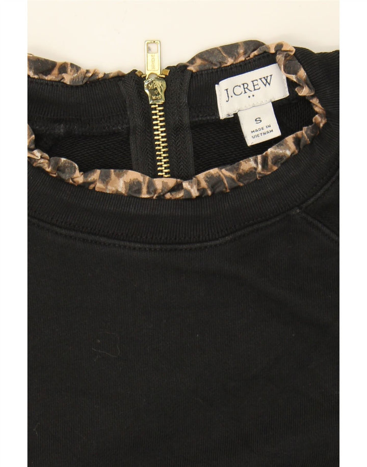 J. CREW Womens Sweatshirt Jumper UK 10 Small Black Cotton Vintage J. Crew and Second-Hand J. Crew from Messina Hembry 