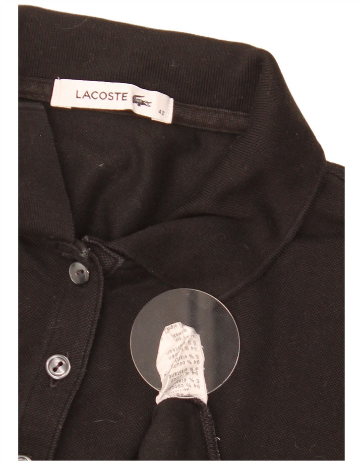 Camisa polo feminina Lacoste tamanho 42 grande algodão preto