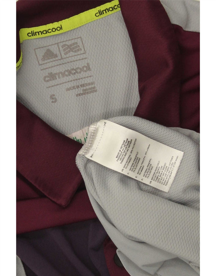 Camisa Polo Masculina Adidas Climacool Pequena Cinza Colorblock Poliéster