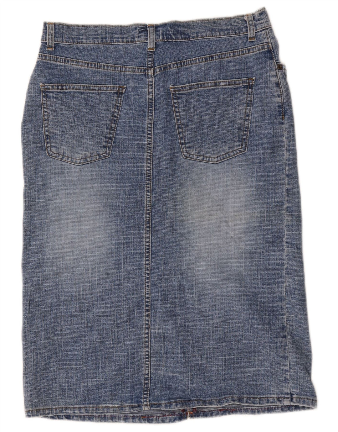 Saia jeans feminina Oasis UK 12 médio W30 azul