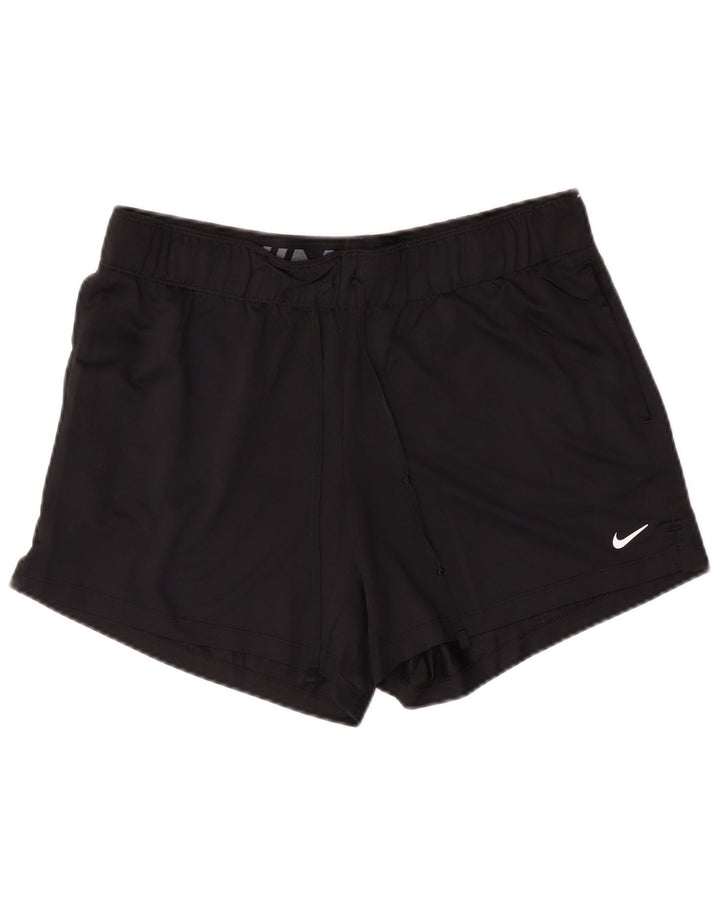 Shorts esportivos femininos NIKE Dri Fit UK 14 médio preto poliéster