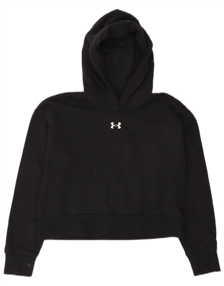 Suéter com capuz para meninas UNDER ARMOUR 9-10 anos médio algodão preto