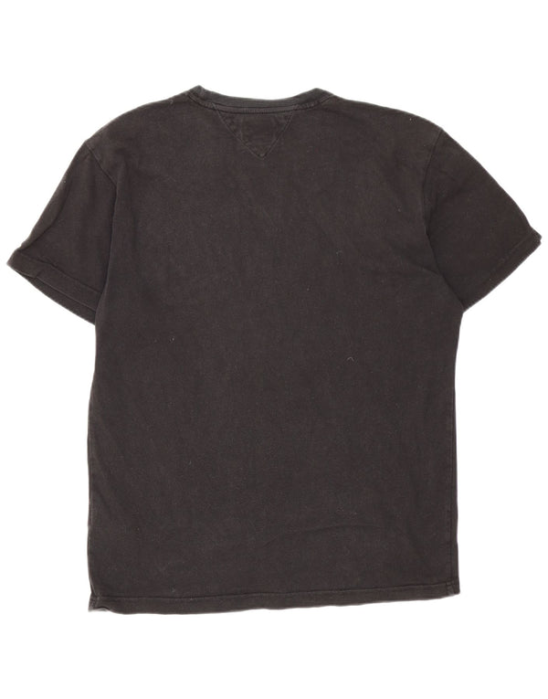 Tommy Hilfiger Camiseta masculina grande de algodão preto