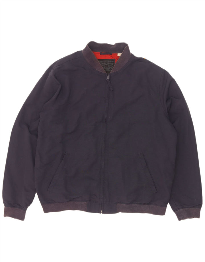 Jaqueta bomber masculina Levi's UK 42 XL azul marinho poliamida