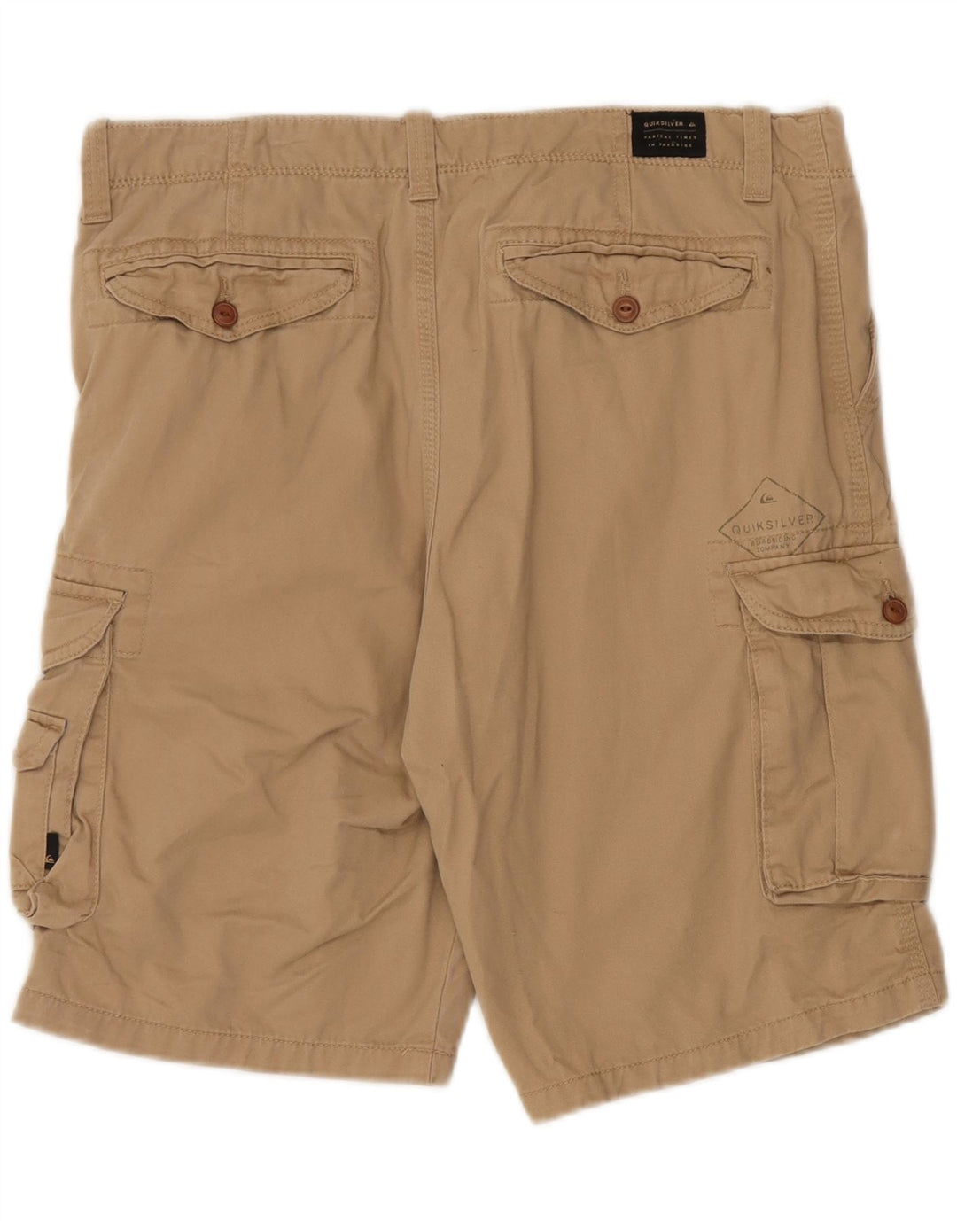 Shorts cargo masculino QUIKSILVER W34 grande algodão bege