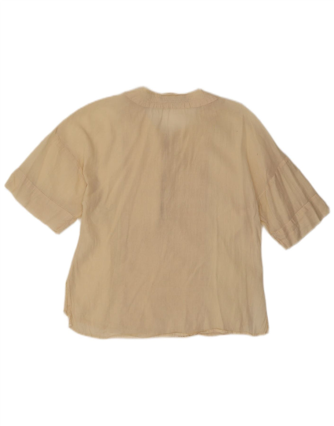 Blusa feminina ZARA UK 14 médio bege