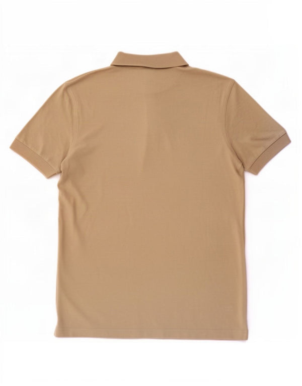 Camisa polo masculina Hugo Boss pequena algodão bege