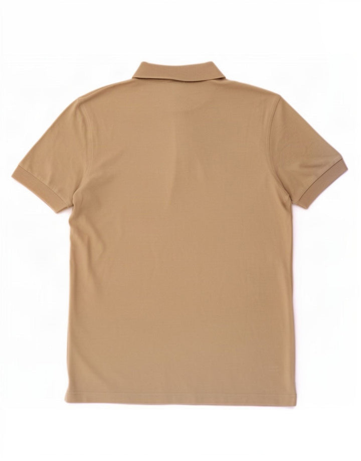 Camisa polo masculina Hugo Boss pequena algodão bege