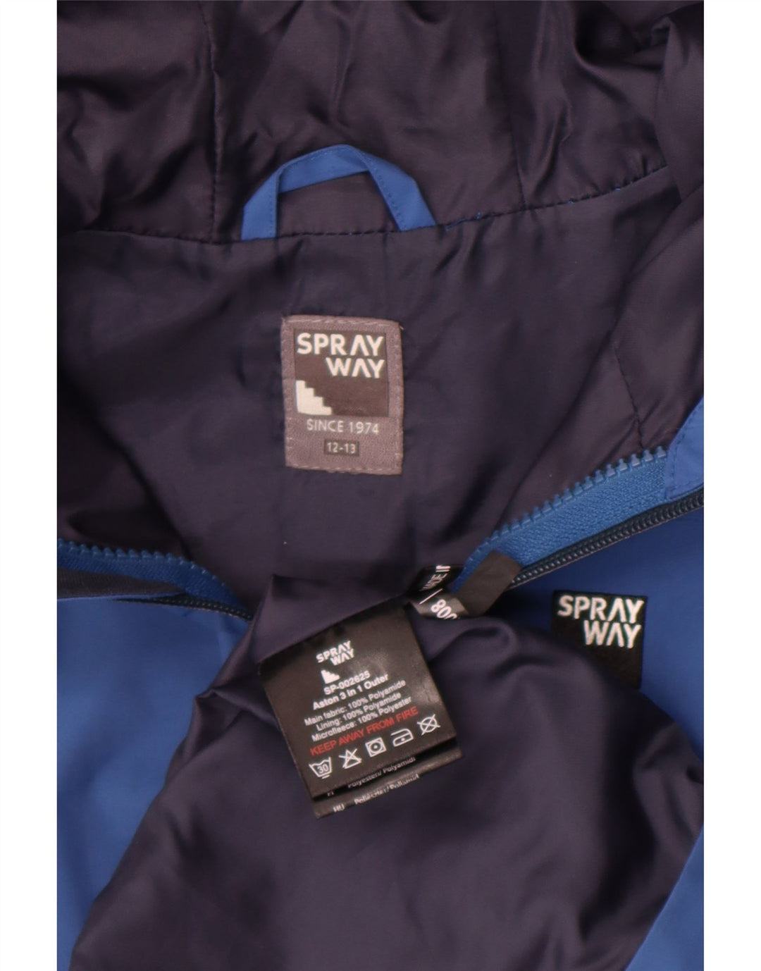 Jaqueta de chuva com capuz Sprayway Boys 12-13 anos azul poliamida
