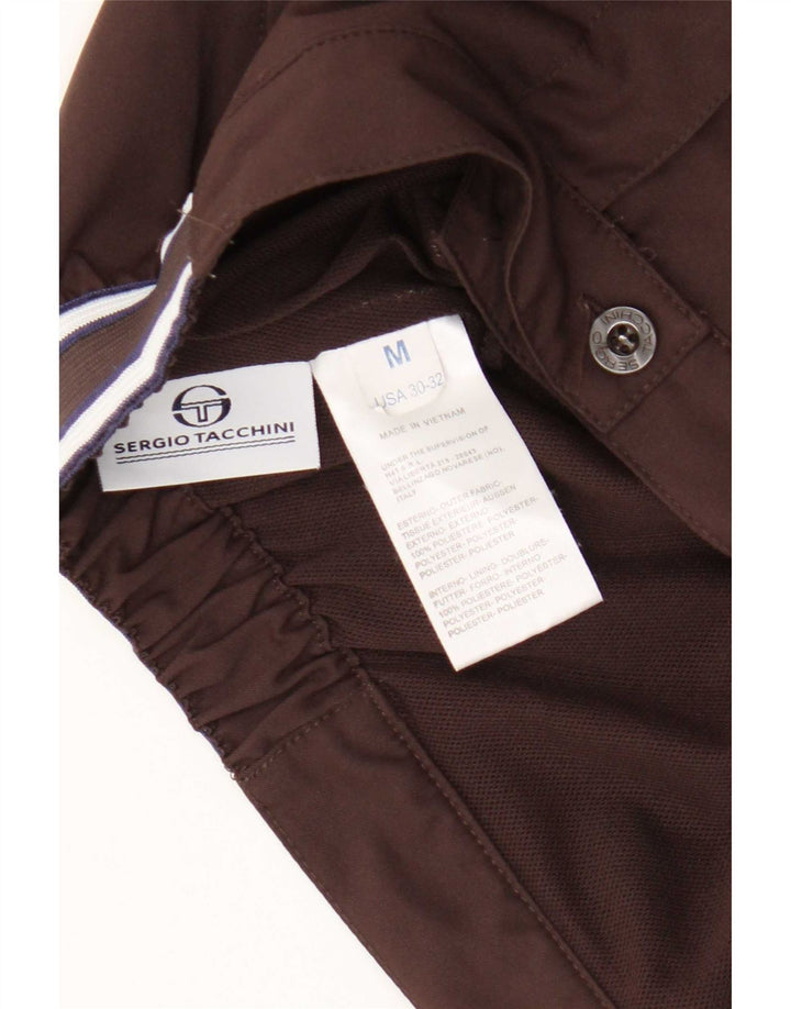 Sergio Tacchini Mens Casual Shorts Médio W32 Poliéster Marrom