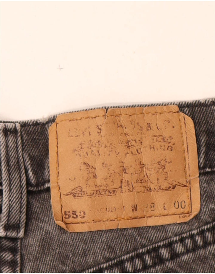 Calça jeans feminina Levi's 550 cintura alta W28 cinza médio
