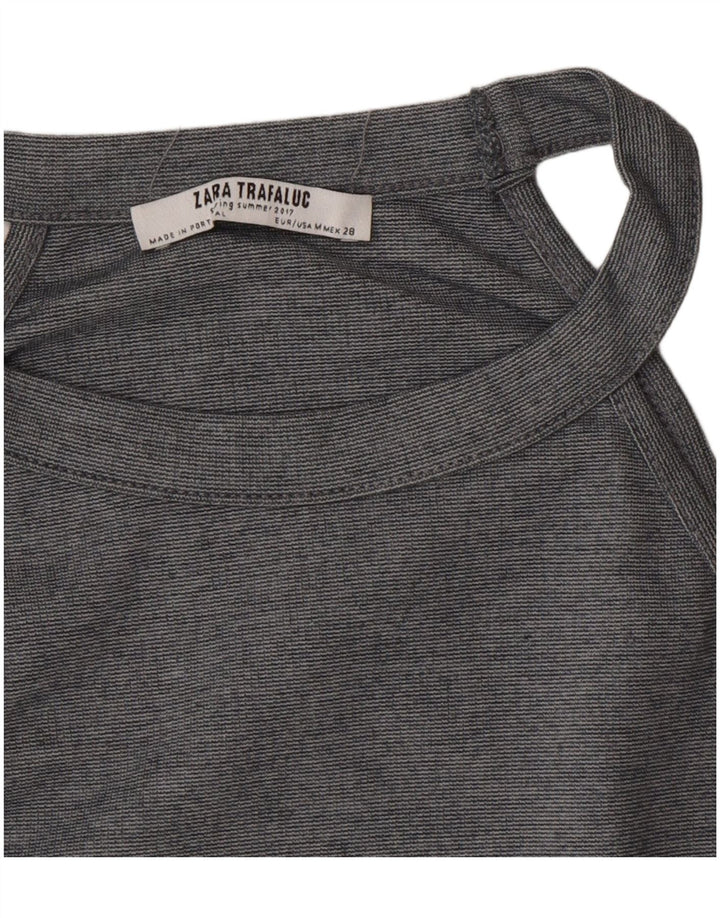 Vestido feminino Zara Trafaluc Halter UK 12 cinza médio