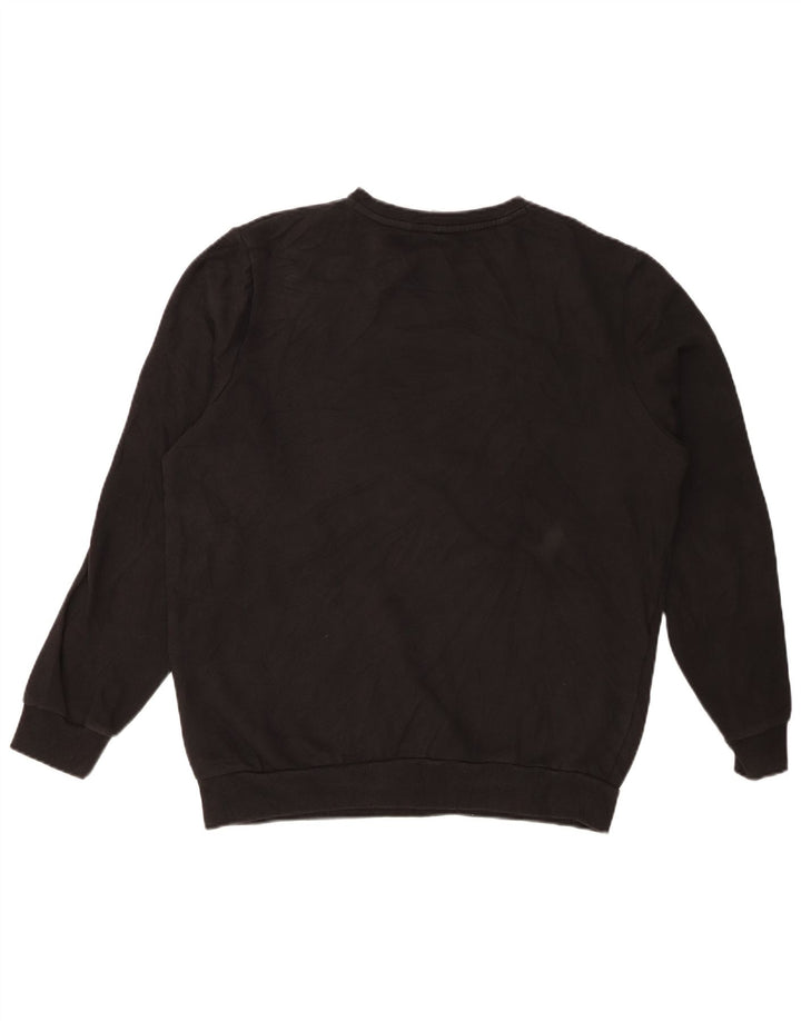 PUMA Mens Graphic Moletom Jumper Médio Algodão Preto