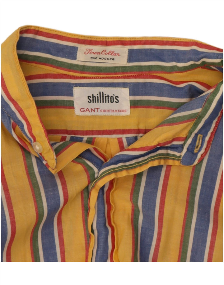 Camisa masculina Gant grande listrada multicolorida
