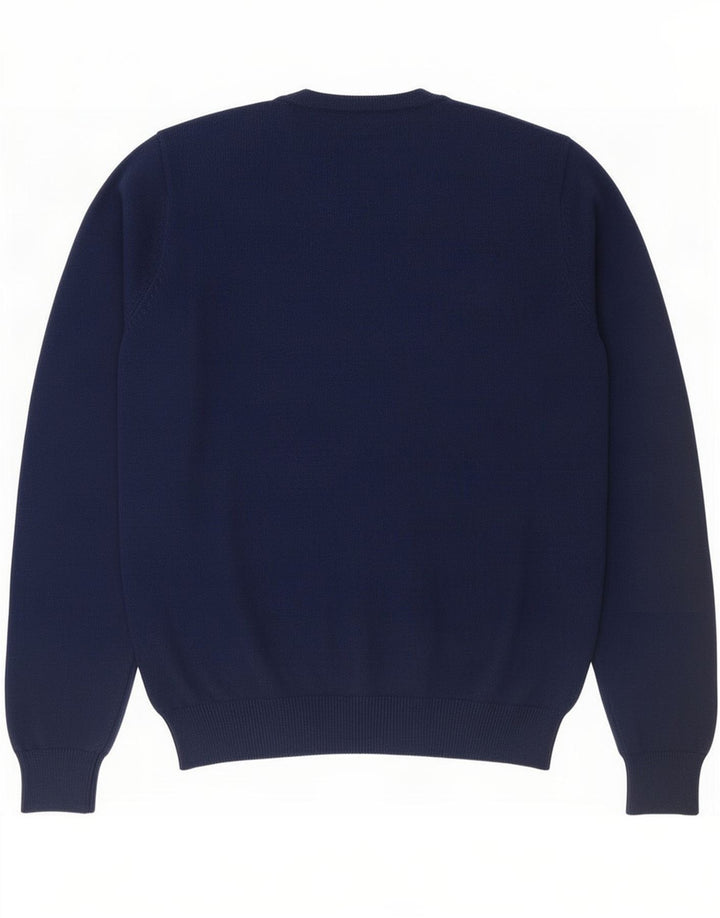 Suéter masculino Marks & Spencer regular fit com decote em V azul marinho médio