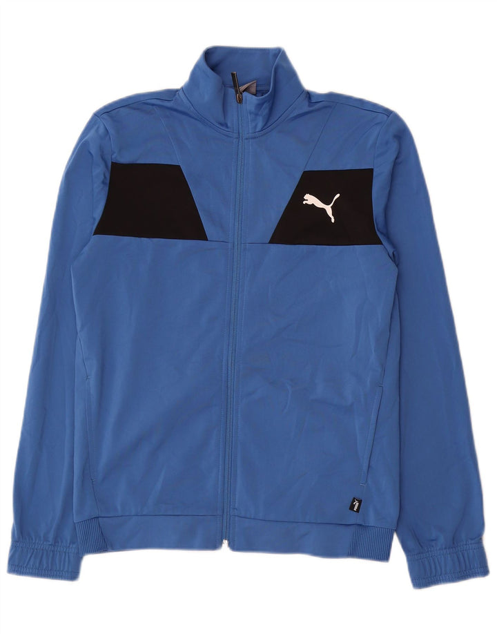 Jaqueta Puma Meninos Treino Top 13-14 Anos Azul Colorblock Poliéster