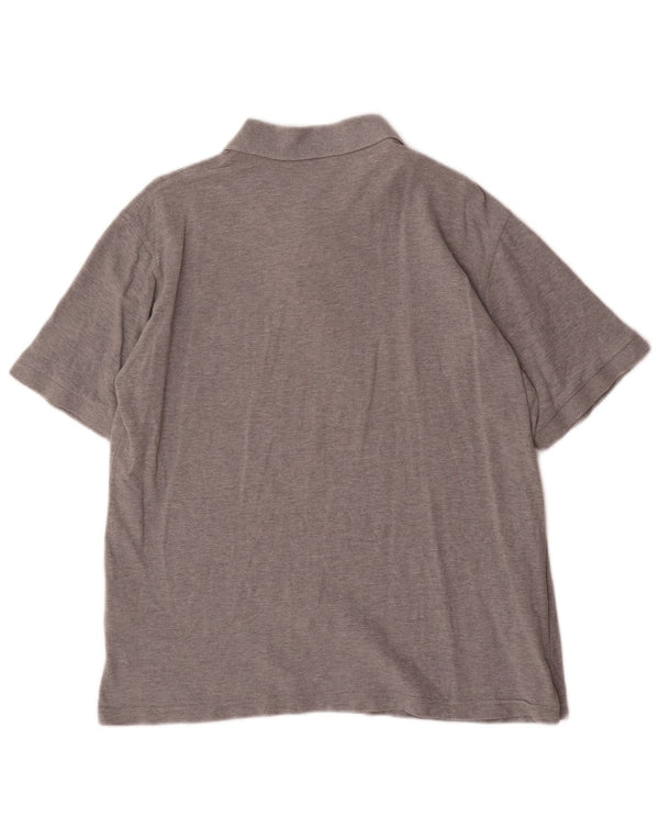 Camisa polo masculina DOCKERS cáqui cinza médio algodão manchado