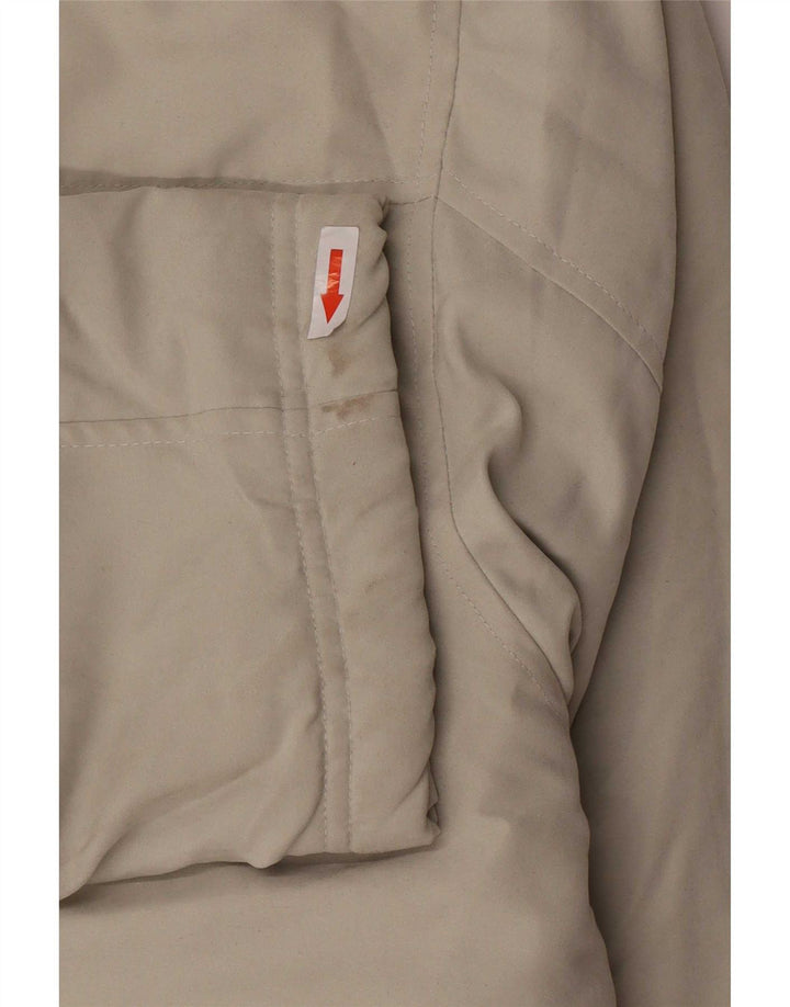 Jaqueta bomber masculina vintage UK 42 XL bege Colourblock poliéster