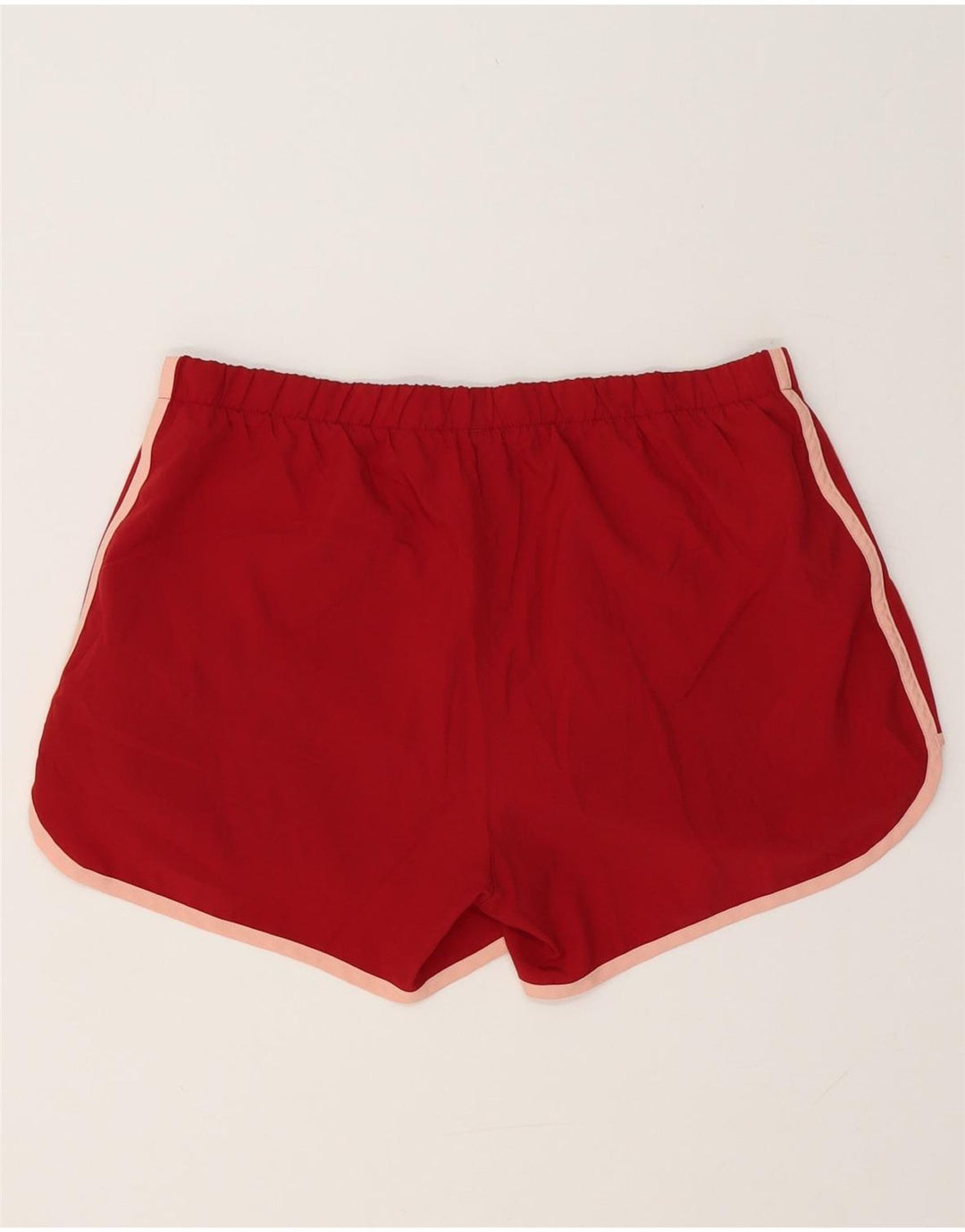 ADIDAS Womens Climalite Sport Shorts UK 14 Grande Poliéster Vermelho