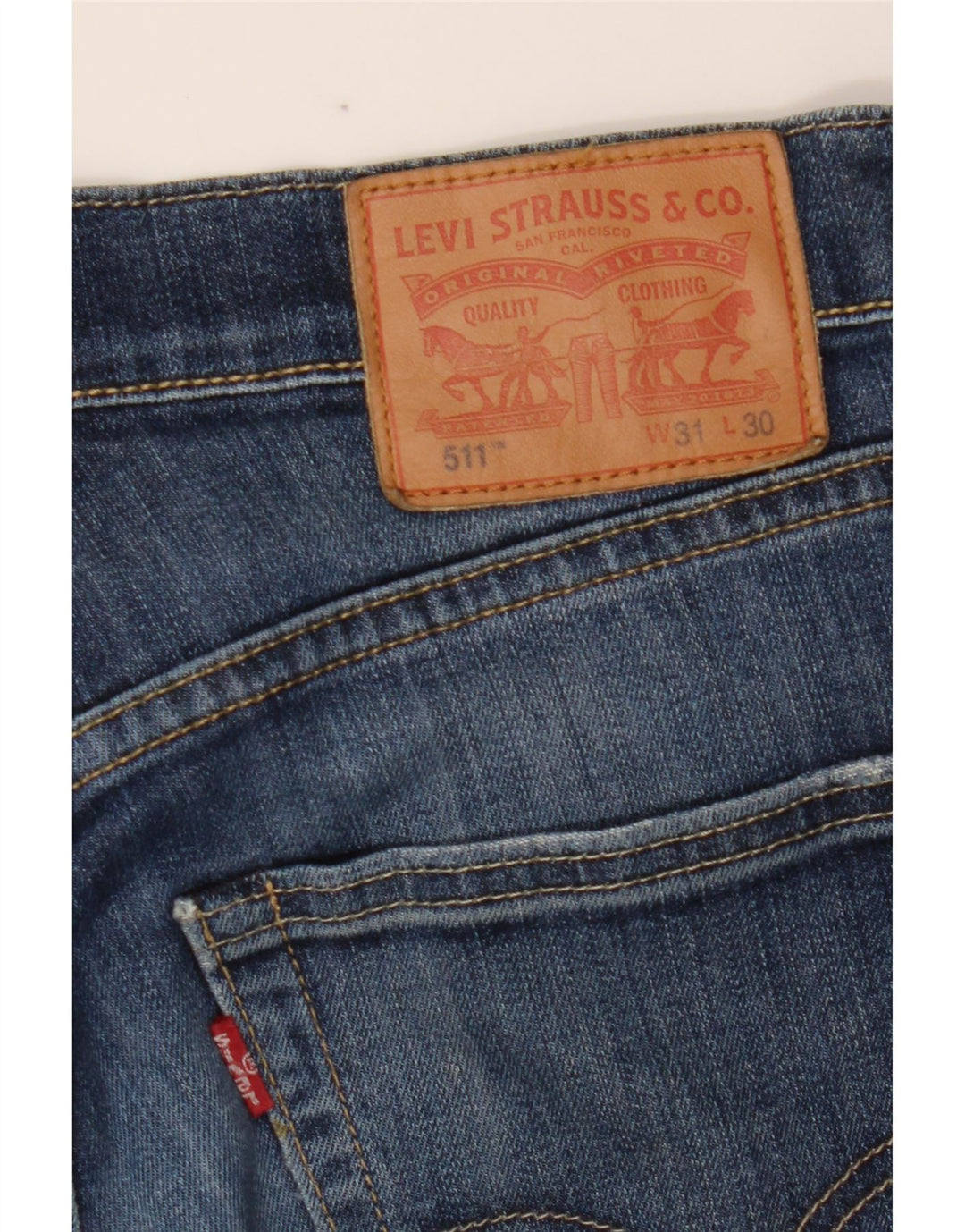 LEVI'S Masculino 511 Slim Jeans W31 L30 Azul Algodão