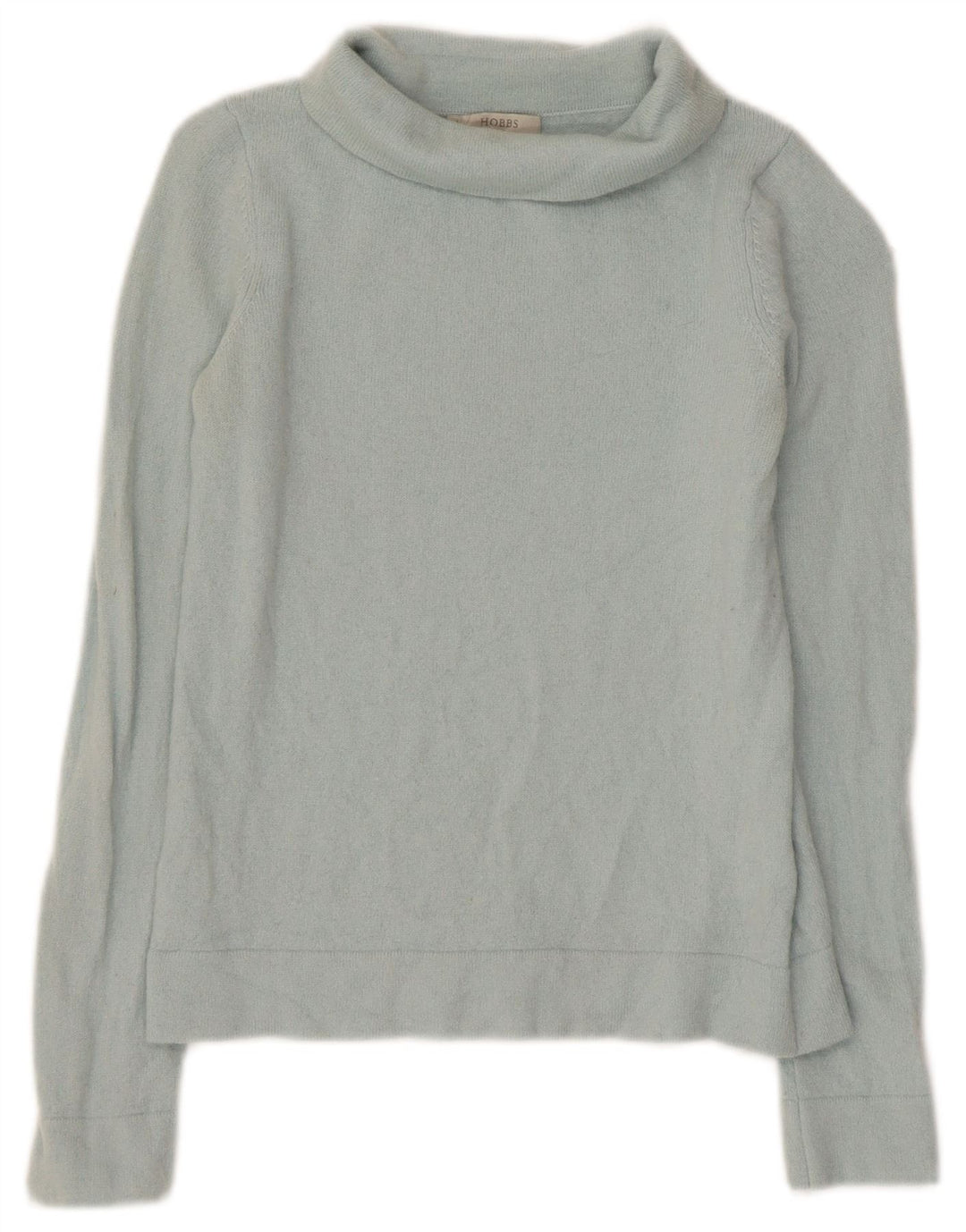 Suéter feminino Hobbs com gola redonda e gola redonda UK 4 XS lã azul