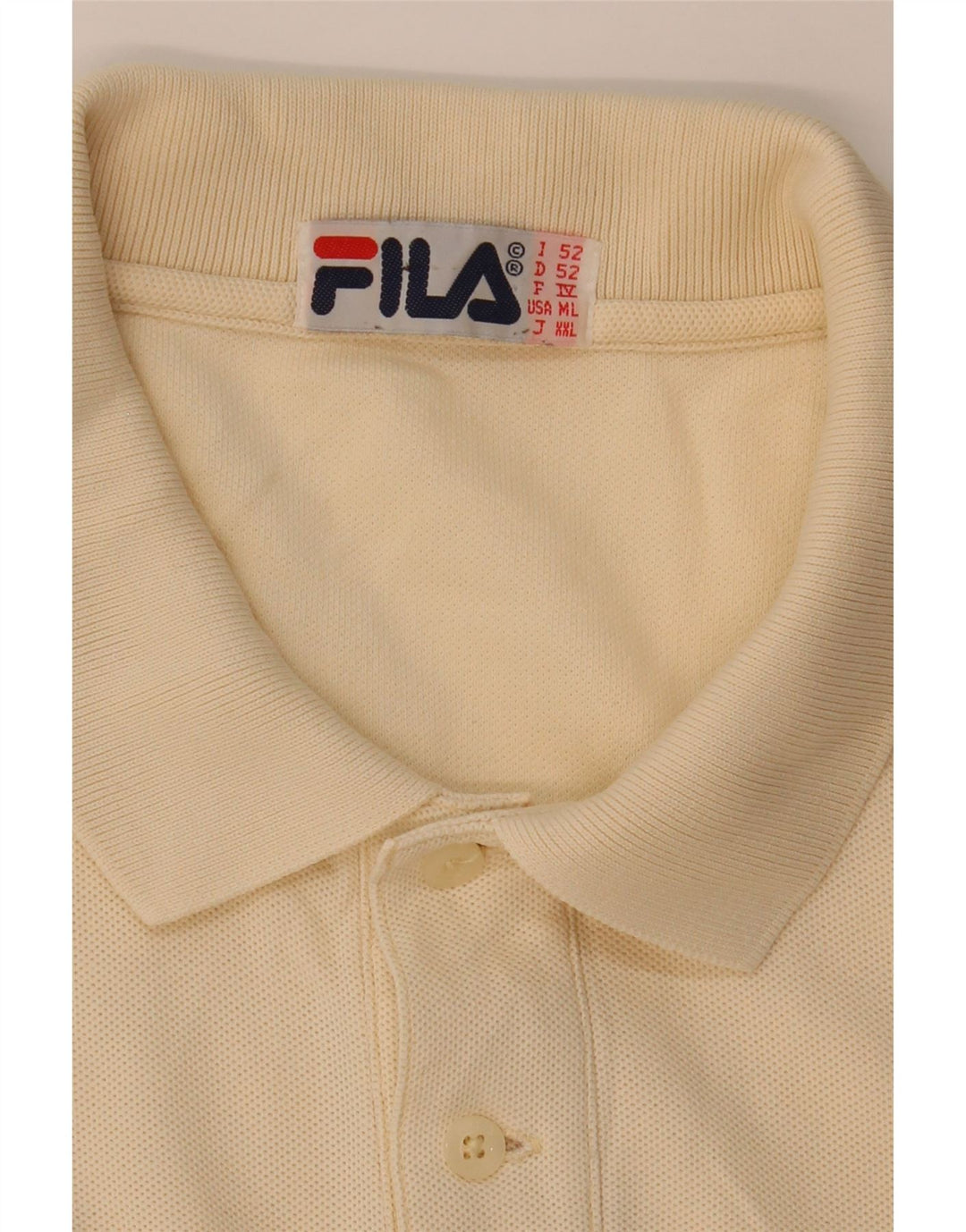 Camisa polo masculina Fila IT 52 grande amarelo