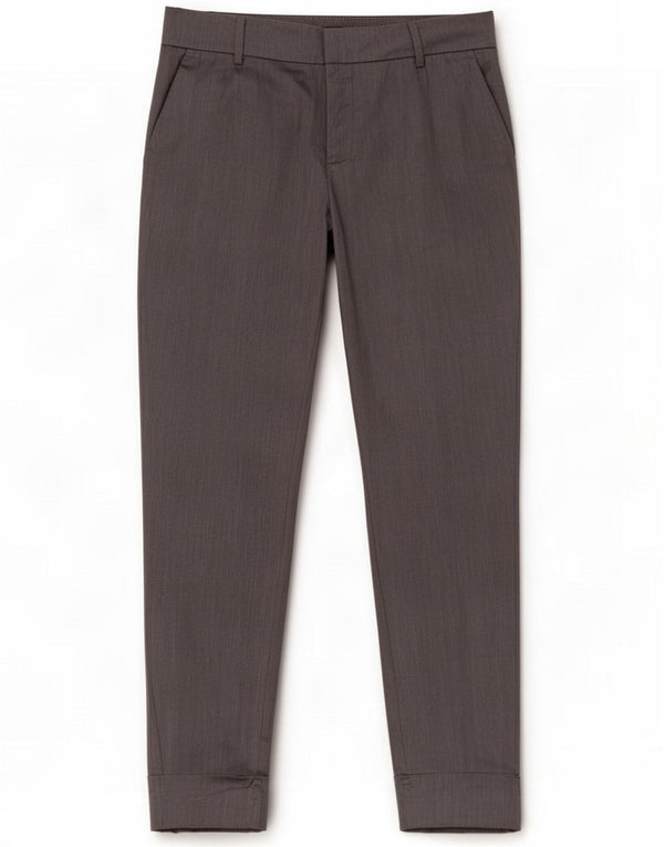Zara Calça Chino Feminina Reta UE 42 Grande W32 L27 Cinza