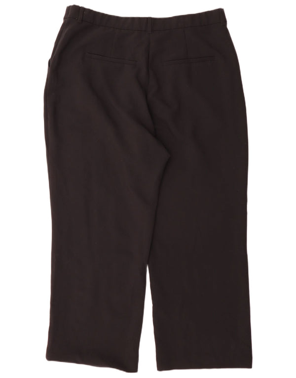 Calça chino feminina Abercrombie & Fitch de cintura alta Reino Unido 18 XL W34 L30 preta
