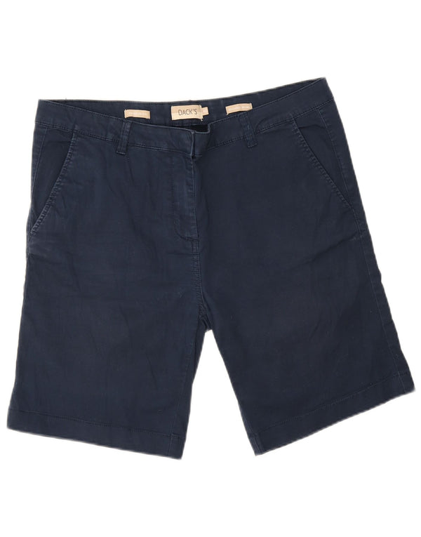 Shorts Chino feminino de ajuste regular da Dack IT 46 grande W34 algodão azul marinho