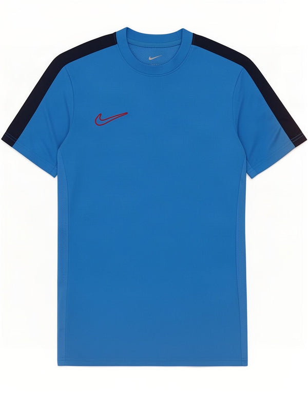 Camiseta masculina Nike Dri Fit Slim Top pequeno azul colorblock poliéster