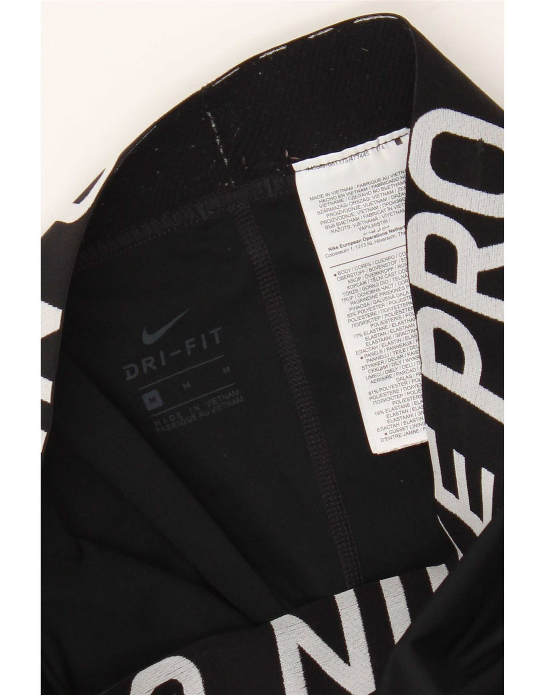 Leggings Nike Dri Fit Graphic UK 12 Médio Preto Poliéster