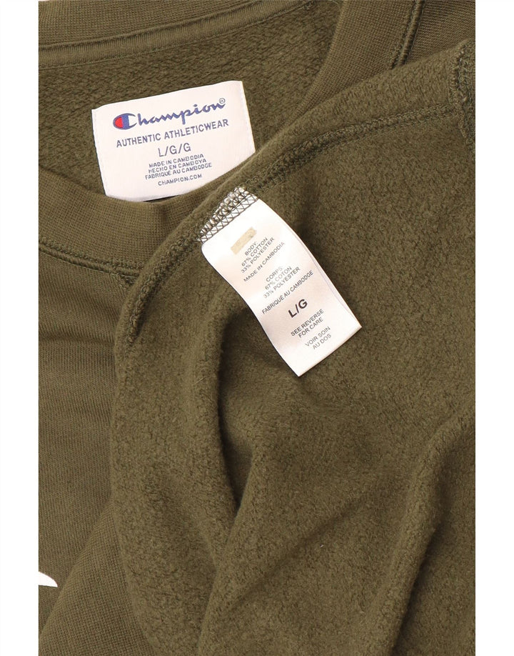 Champion moletom gráfico masculino jumper grande algodão cáqui
