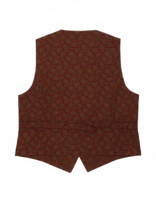 Colete masculino vintage grande cáqui Paisley